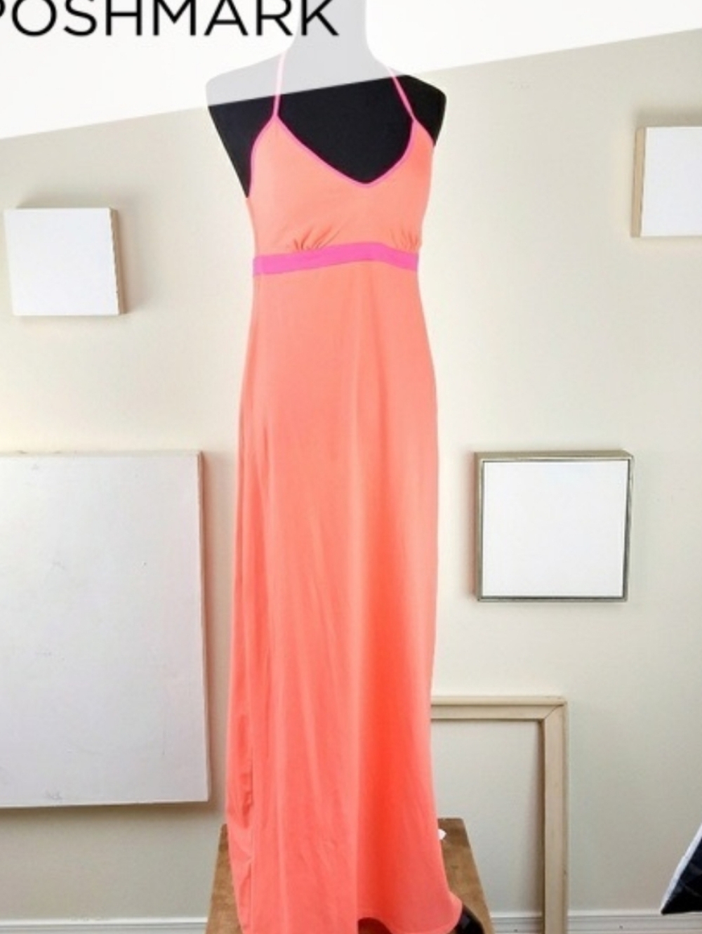 Tommy Bahama Colorblock Koko Jersey Halter Maxi Dress Size XSmall Nwt